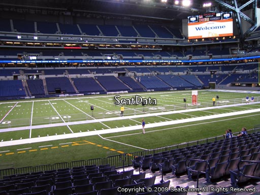 Seat view from section 142 at Lucas Oil Stadium, home of the Indianapolis Colts