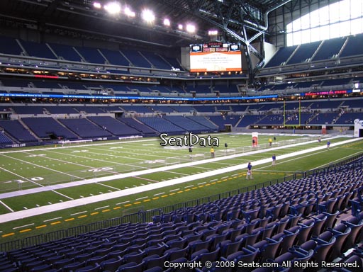 Seat view from section 144 at Lucas Oil Stadium, home of the Indianapolis Colts