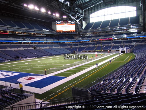 Seat view from section 148 at Lucas Oil Stadium, home of the Indianapolis Colts