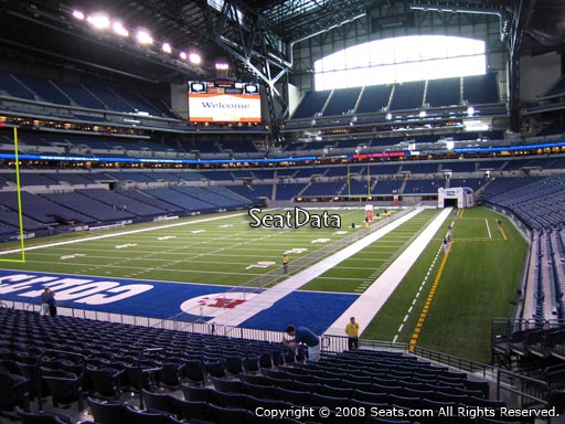 Seat view from section 151 at Lucas Oil Stadium, home of the Indianapolis Colts