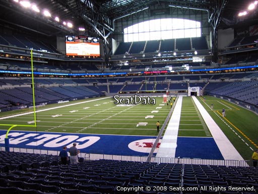 Seat view from section 152 at Lucas Oil Stadium, home of the Indianapolis Colts