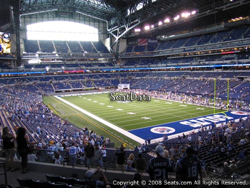 Seat view from section 204 at Lucas Oil Stadium, home of the Indianapolis Colts