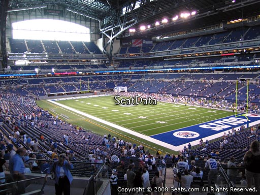 Seat view from section 205 at Lucas Oil Stadium, home of the Indianapolis Colts