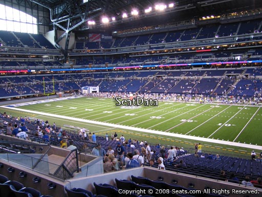 Seat view from section 209 at Lucas Oil Stadium, home of the Indianapolis Colts