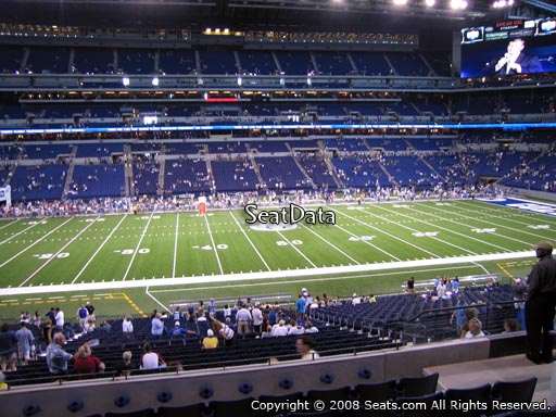 Seat view from section 214 at Lucas Oil Stadium, home of the Indianapolis Colts