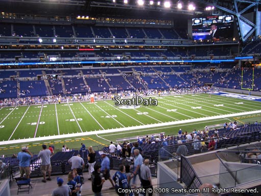 Seat view from section 215 at Lucas Oil Stadium, home of the Indianapolis Colts