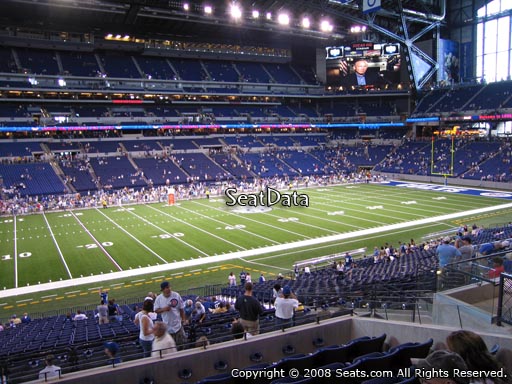 Seat view from section 216 at Lucas Oil Stadium, home of the Indianapolis Colts