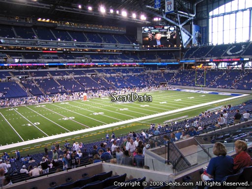 Seat view from section 217 at Lucas Oil Stadium, home of the Indianapolis Colts
