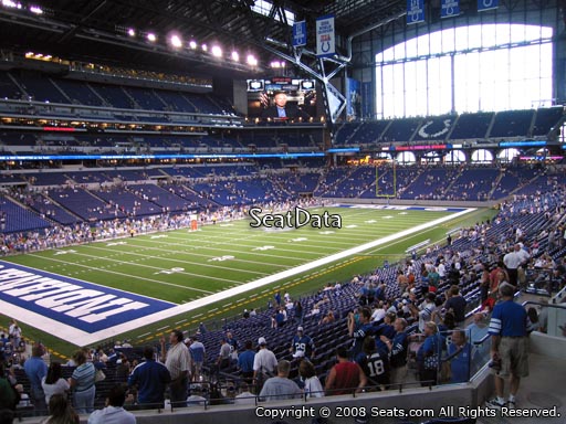 Seat view from section 220 at Lucas Oil Stadium, home of the Indianapolis Colts
