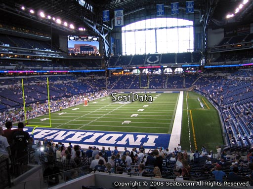 Seat view from section 224 at Lucas Oil Stadium, home of the Indianapolis Colts