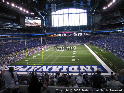 Seat view from section 225 at Lucas Oil Stadium, home of the Indianapolis Colts