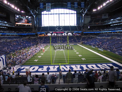 Seat view from section 227 at Lucas Oil Stadium, home of the Indianapolis Colts
