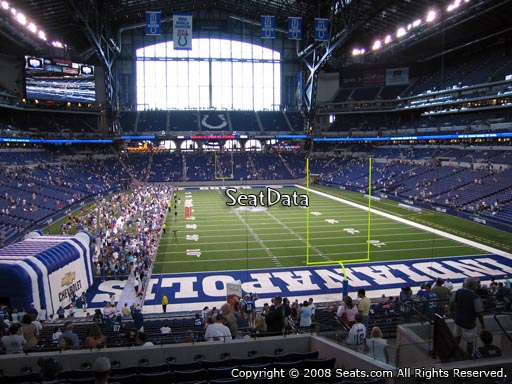 Seat view from section 228 at Lucas Oil Stadium, home of the Indianapolis Colts