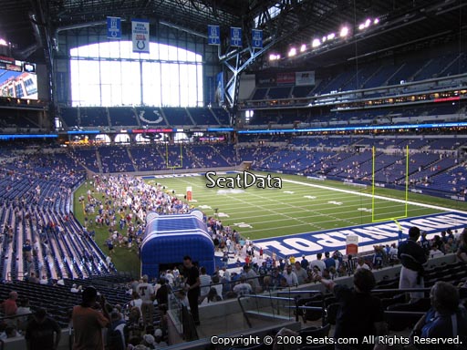 Seat view from section 230 at Lucas Oil Stadium, home of the Indianapolis Colts