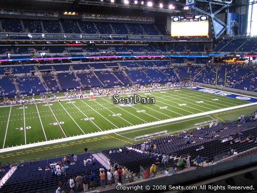 Seat view from section 316 at Lucas Oil Stadium, home of the Indianapolis Colts