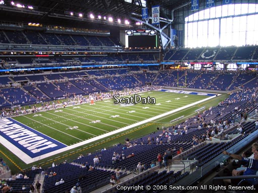 Seat view from section 319 at Lucas Oil Stadium, home of the Indianapolis Colts