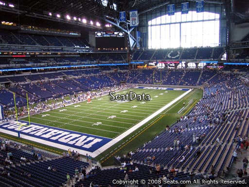 Seat view from section 322 at Lucas Oil Stadium, home of the Indianapolis Colts