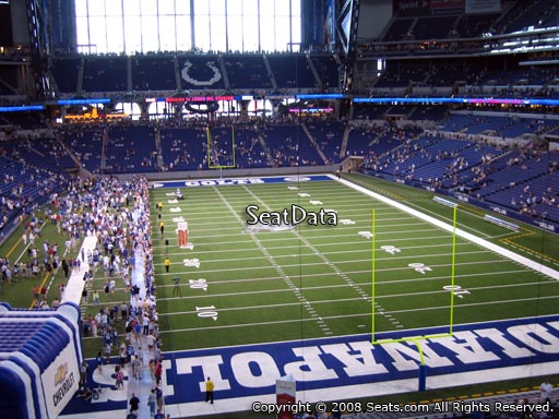 Seat view from section 328 at Lucas Oil Stadium, home of the Indianapolis Colts