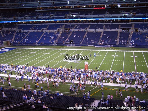 Seat view from section 338 at Lucas Oil Stadium, home of the Indianapolis Colts
