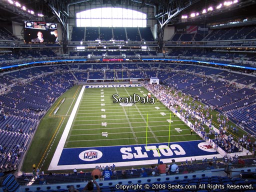 Seat view from section 401 at Lucas Oil Stadium, home of the Indianapolis Colts