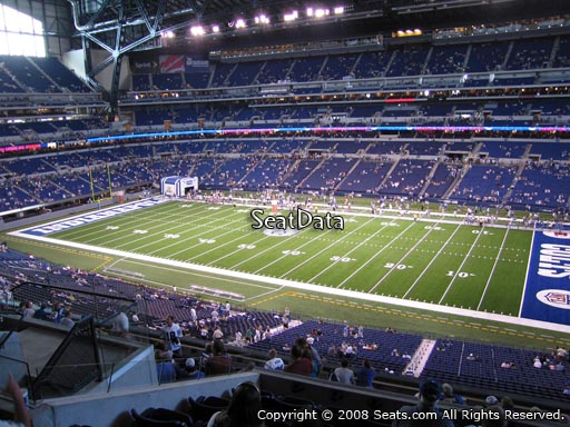Seat view from section 409 at Lucas Oil Stadium, home of the Indianapolis Colts