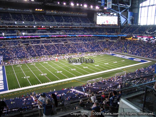 Seat view from section 417 at Lucas Oil Stadium, home of the Indianapolis Colts