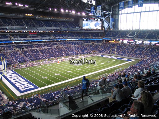 Seat view from section 419 at Lucas Oil Stadium, home of the Indianapolis Colts