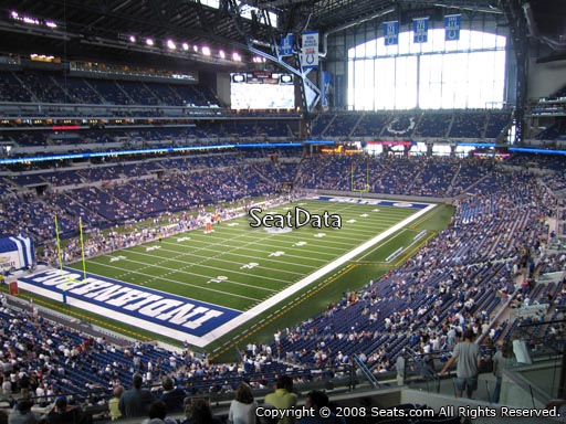 Seat view from section 422 at Lucas Oil Stadium, home of the Indianapolis Colts