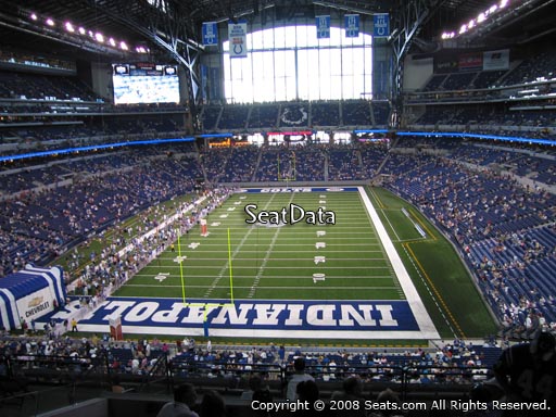 Seat view from section 425 at Lucas Oil Stadium, home of the Indianapolis Colts