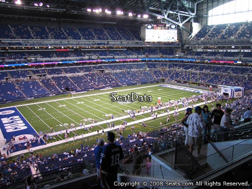 Seat view from section 445 at Lucas Oil Stadium, home of the Indianapolis Colts