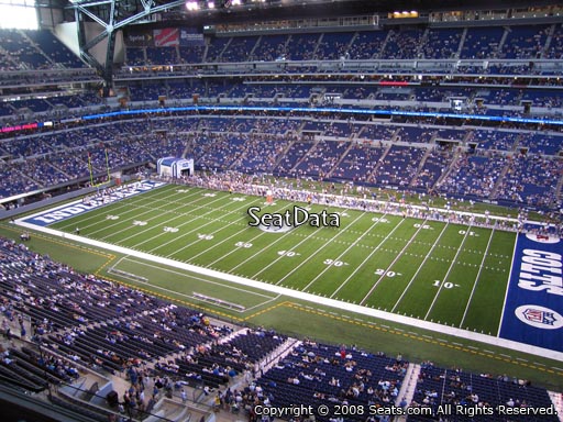 Seat view from section 509 at Lucas Oil Stadium, home of the Indianapolis Colts