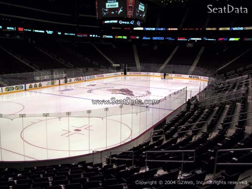 Seat view from section 104 at Gila River Arena, home of the Arizona Coyotes