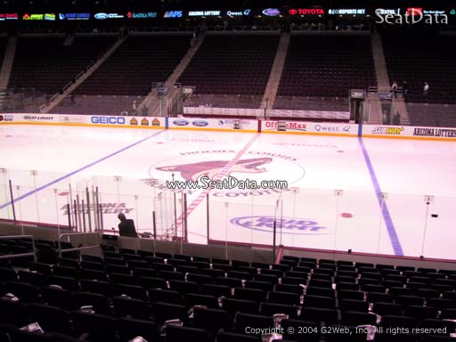 Seat view from section 111 at Gila River Arena, home of the Arizona Coyotes