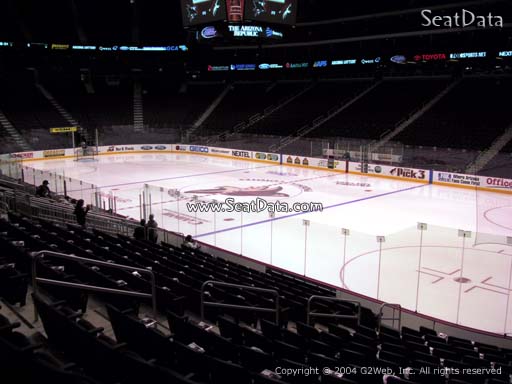 Seat view from section 120 at Gila River Arena, home of the Arizona Coyotes