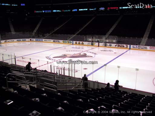 Seat view from section 121 at Gila River Arena, home of the Arizona Coyotes