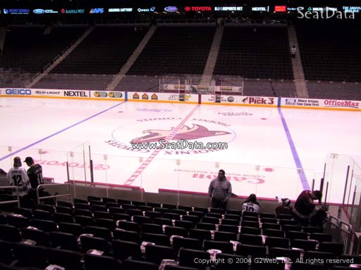 Seat view from section 122 at Gila River Arena, home of the Arizona Coyotes