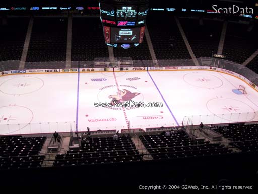 Seat view from section 201 at Gila River Arena, home of the Arizona Coyotes