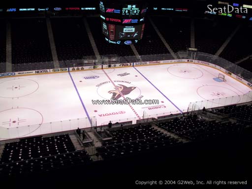 Seat view from section 202 at Gila River Arena, home of the Arizona Coyotes
