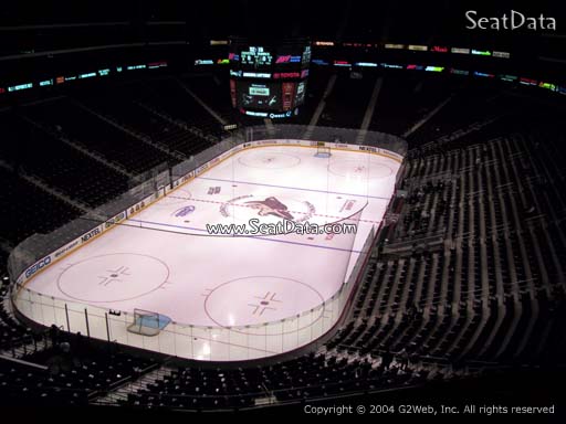 Seat view from section 206 at Gila River Arena, home of the Arizona Coyotes