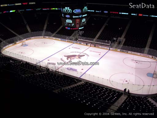 Seat view from section 213 at Gila River Arena, home of the Arizona Coyotes