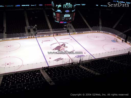 Seat view from section 217 at Gila River Arena, home of the Arizona Coyotes