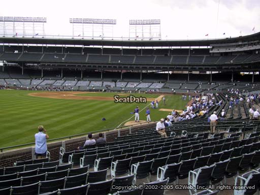Seat view from section 101 at Wrigley Field, home of the Chicago Cubs