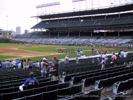 Seat view from section 110 at Wrigley Field, home of the Chicago Cubs