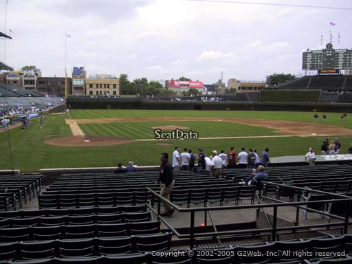Seat view from section 124 at Wrigley Field, home of the Chicago Cubs