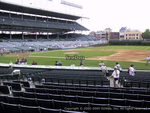 Seat view from section 130 at Wrigley Field, home of the Chicago Cubs