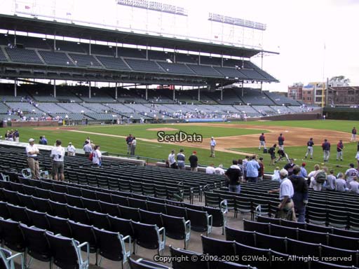 Seat view from section 133 at Wrigley Field, home of the Chicago Cubs