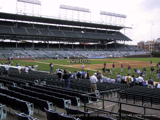 Seat view from section 134 at Wrigley Field, home of the Chicago Cubs