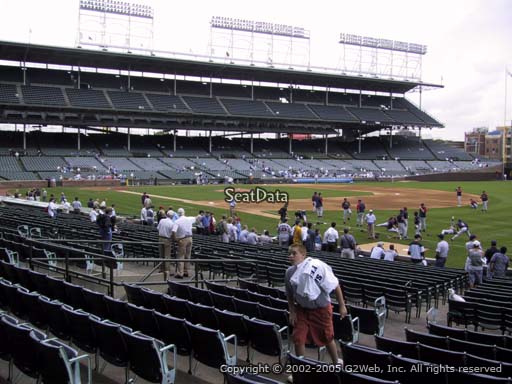 Seat view from section 135 at Wrigley Field, home of the Chicago Cubs