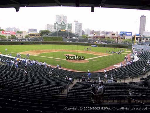 Seat view from section 220 at Wrigley Field, home of the Chicago Cubs