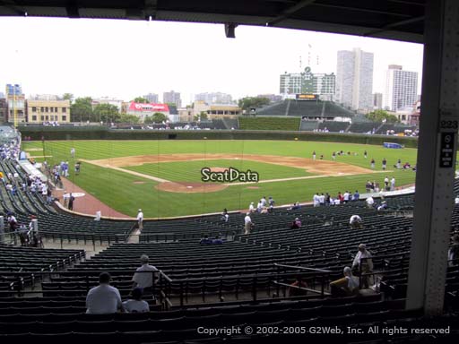 Seat view from section 223 at Wrigley Field, home of the Chicago Cubs